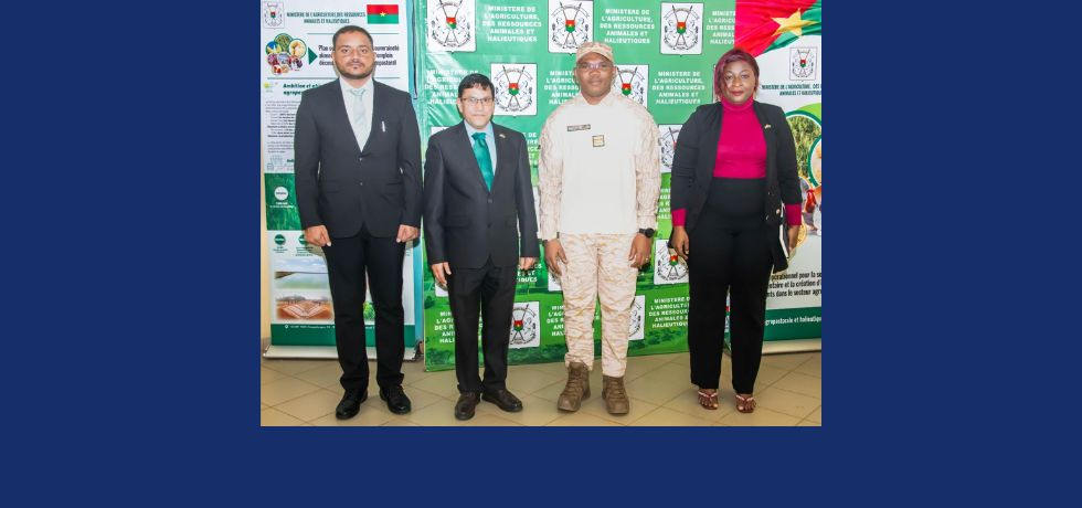 Ambassador Om Prakash Meena called on H.E. Commandant Ismaël SOMBIE, Minister of Agriculture and hydro-agricultural Development, Government of Burkina Faso on August 19, 2025